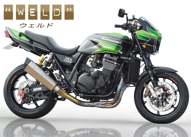 ZRX1200R 4in1 ウェルドクラフト<br>チタン3D EXマフラー