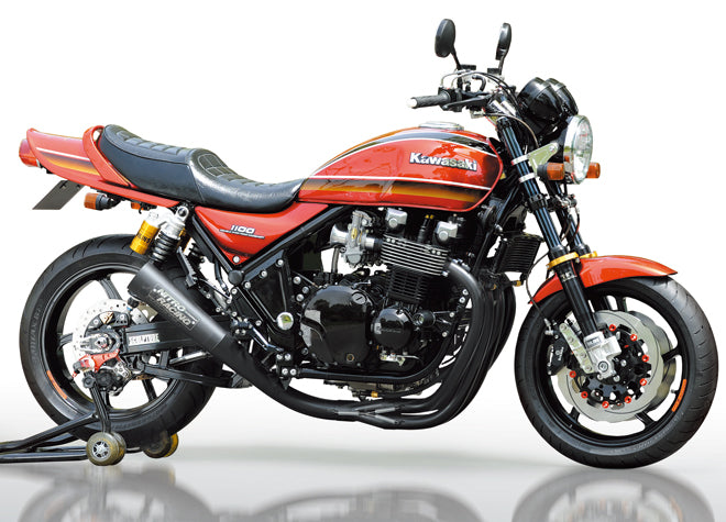 ZEPHYR1100 4in1 機械曲げ スチール メガホンEXマフラー【カットオイルパン付き】