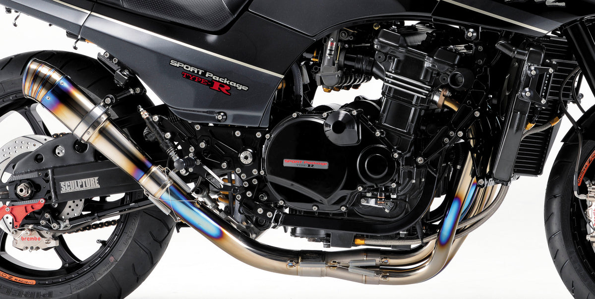 GPZ750R/GPZ900R Ninja 4in1 機械曲げチタンEXマフラー【HEAT-POLISH】