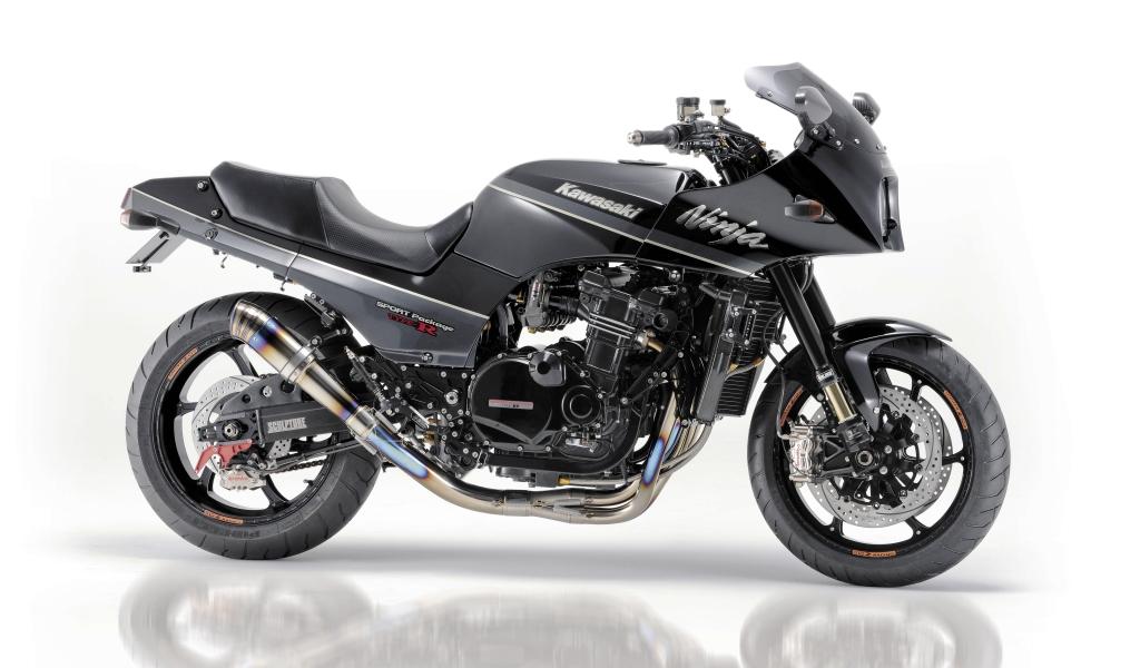 GPZ750R/GPZ900R Ninja 4in1 機械曲げチタンEXマフラー【HEAT-POLISH】