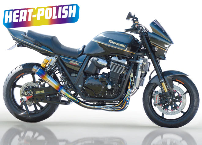 ZRX1200 DAEG 4in1 機械曲げチタンEXマフラー【HEAT-POLISH】