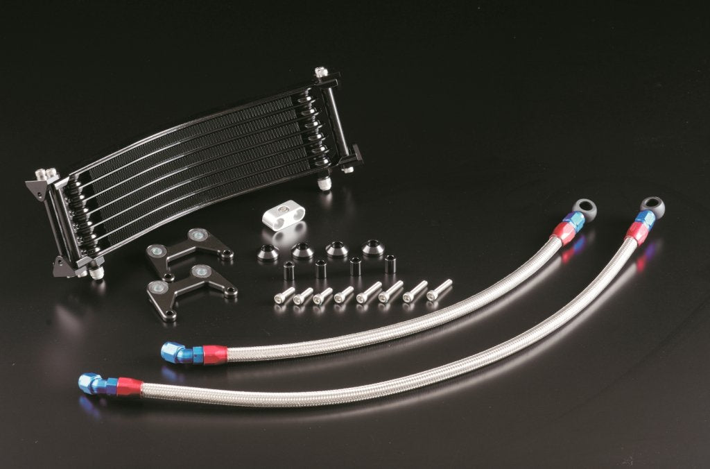 GPZ900/750R Ninja用<br>オイルクーラー<br>HIGHマウントKIT